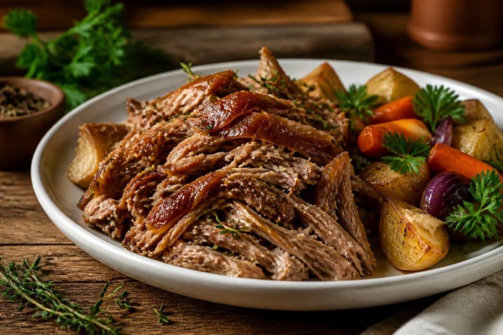 découvrez une recette facile et savoureuse d'effiloché de canard confit, parfaite pour un repas gourmand et rapide à préparer.