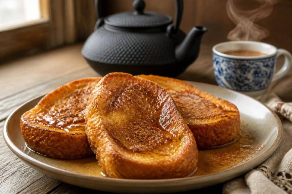 découvrez la recette traditionnelle portugaise des rabanadas, un pain perdu au goût unique, croustillant à l'extérieur et moelleux à l'intérieur, parfait pour vos moments gourmands.