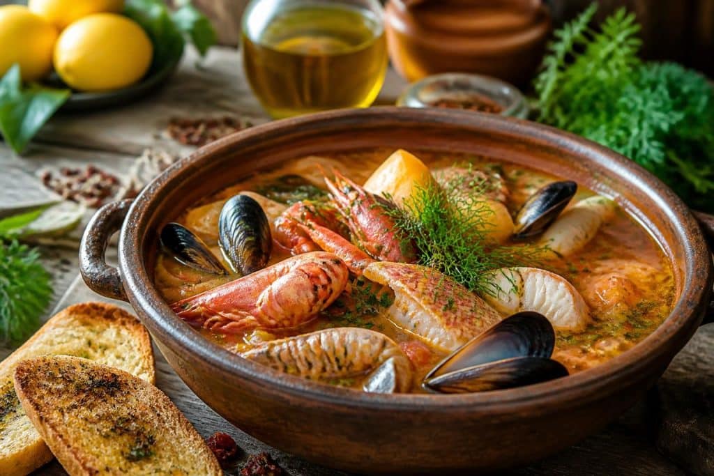 découvrez la recette traditionnelle méditerranéenne de la soupe de poisson de roche, un plat savoureux et authentique, parfait pour savourer les saveurs marines.